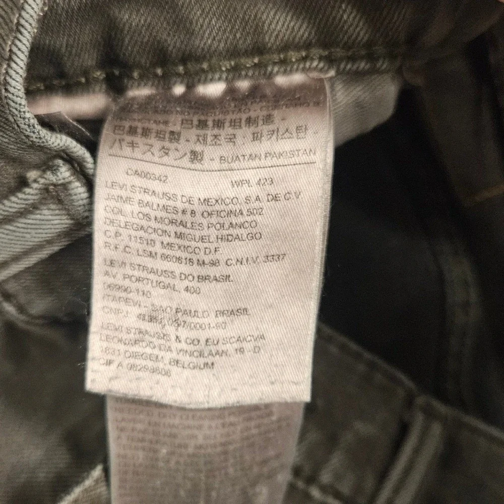 Levis 512 Slim Taper Jeans Mens 30x30 Washed Black Grey Denim 28833-0108
